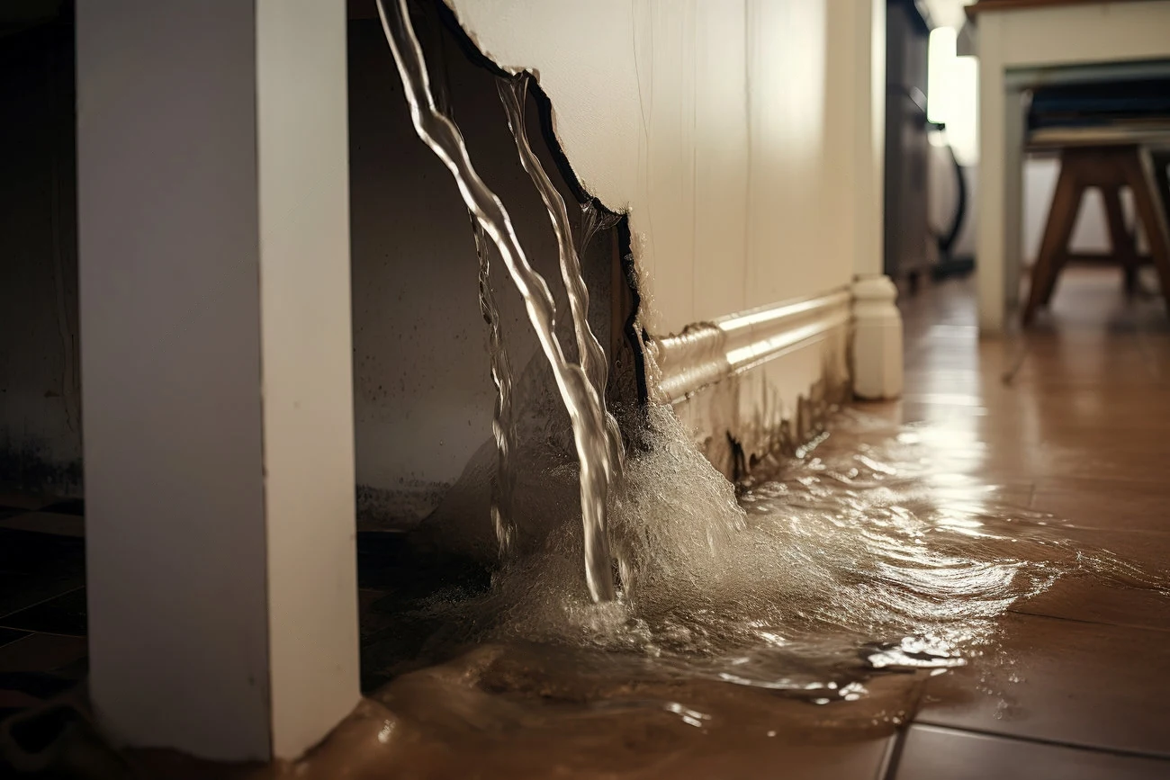 flooded house